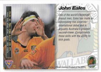 1995 Futera Rugby Union #13 John Eales Back